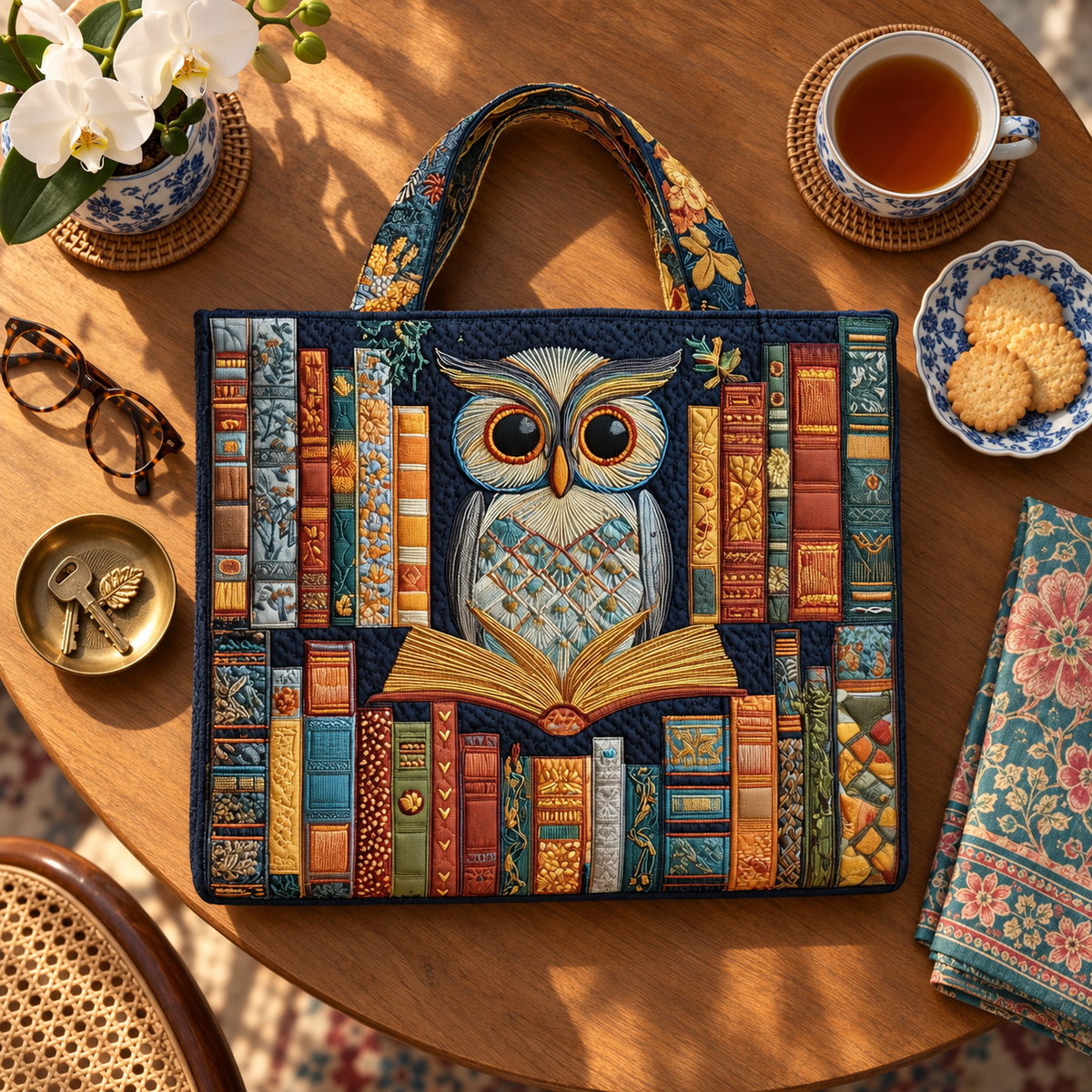 Handcrafted Bag | Reading Owl