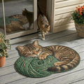 Personalized Cat-Shaped Doormat NCU0QN100