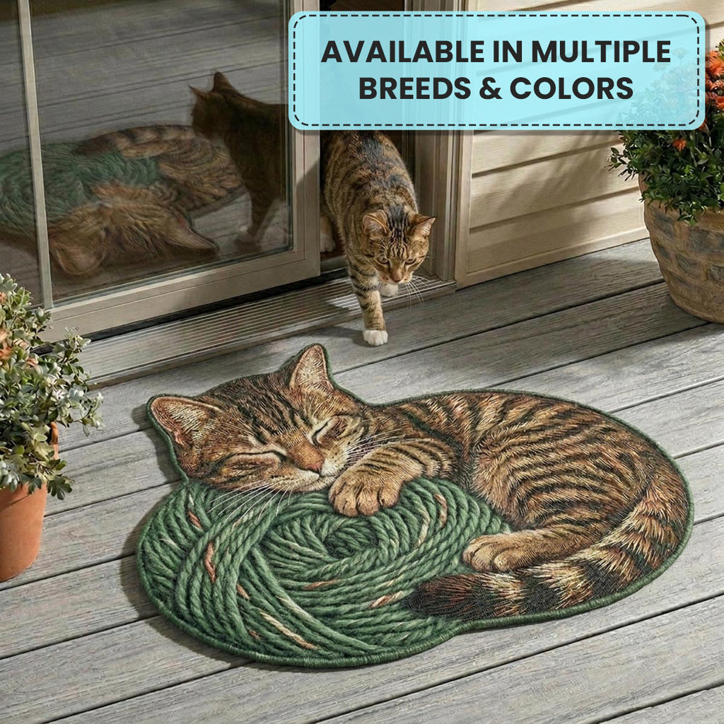 Personalized Cat-Shaped Doormat NCU0QN100
