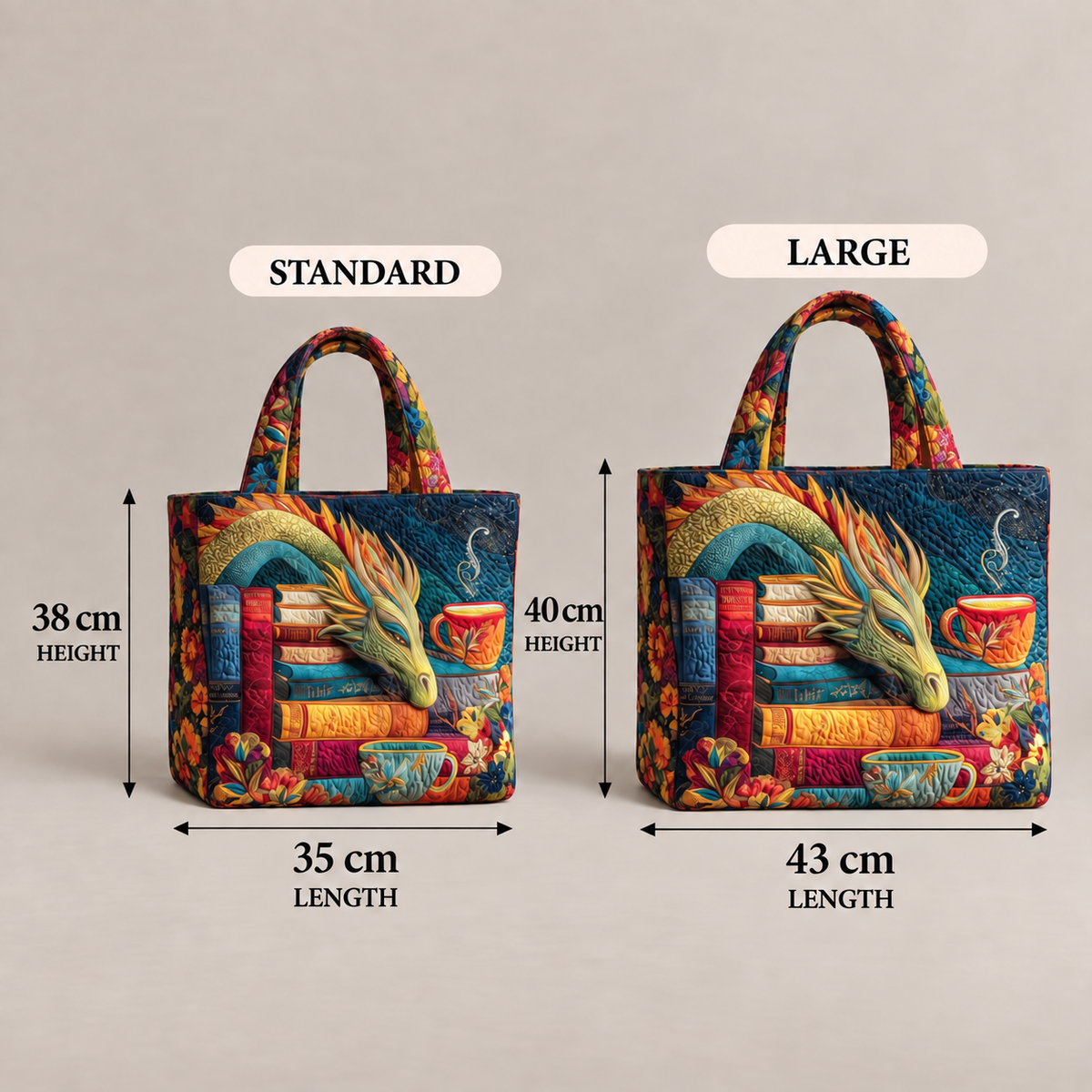 Handcrafted Bag | The Dragon and the Ancient Books