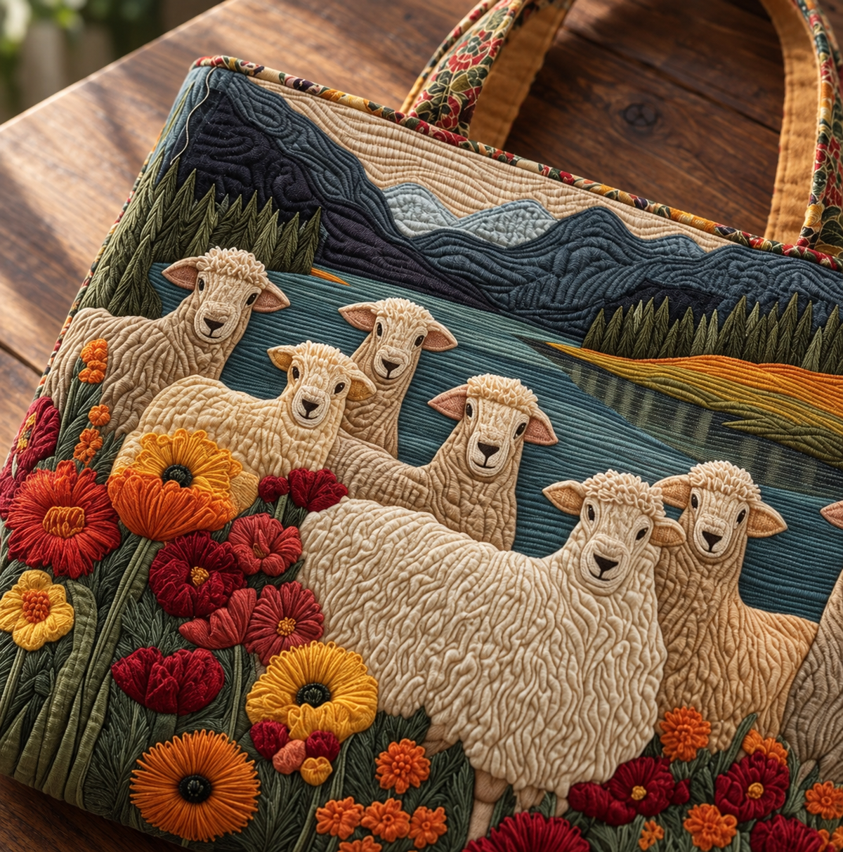 Handcrafted Bag | Sheep by the Lake