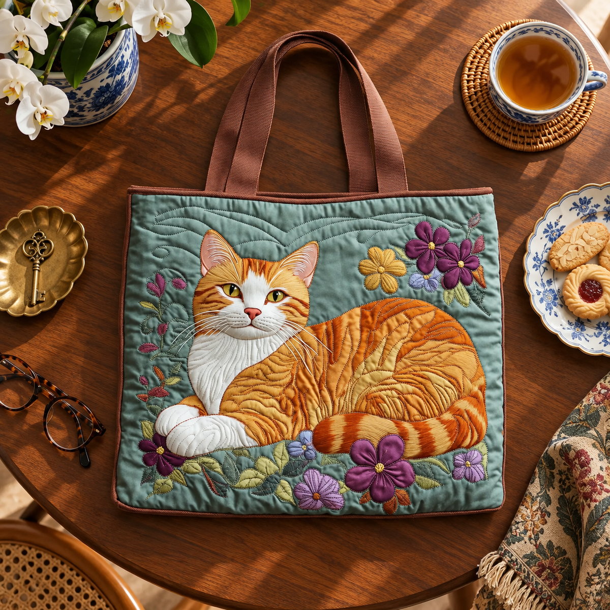 Handcrafted Bag | Brown Cat