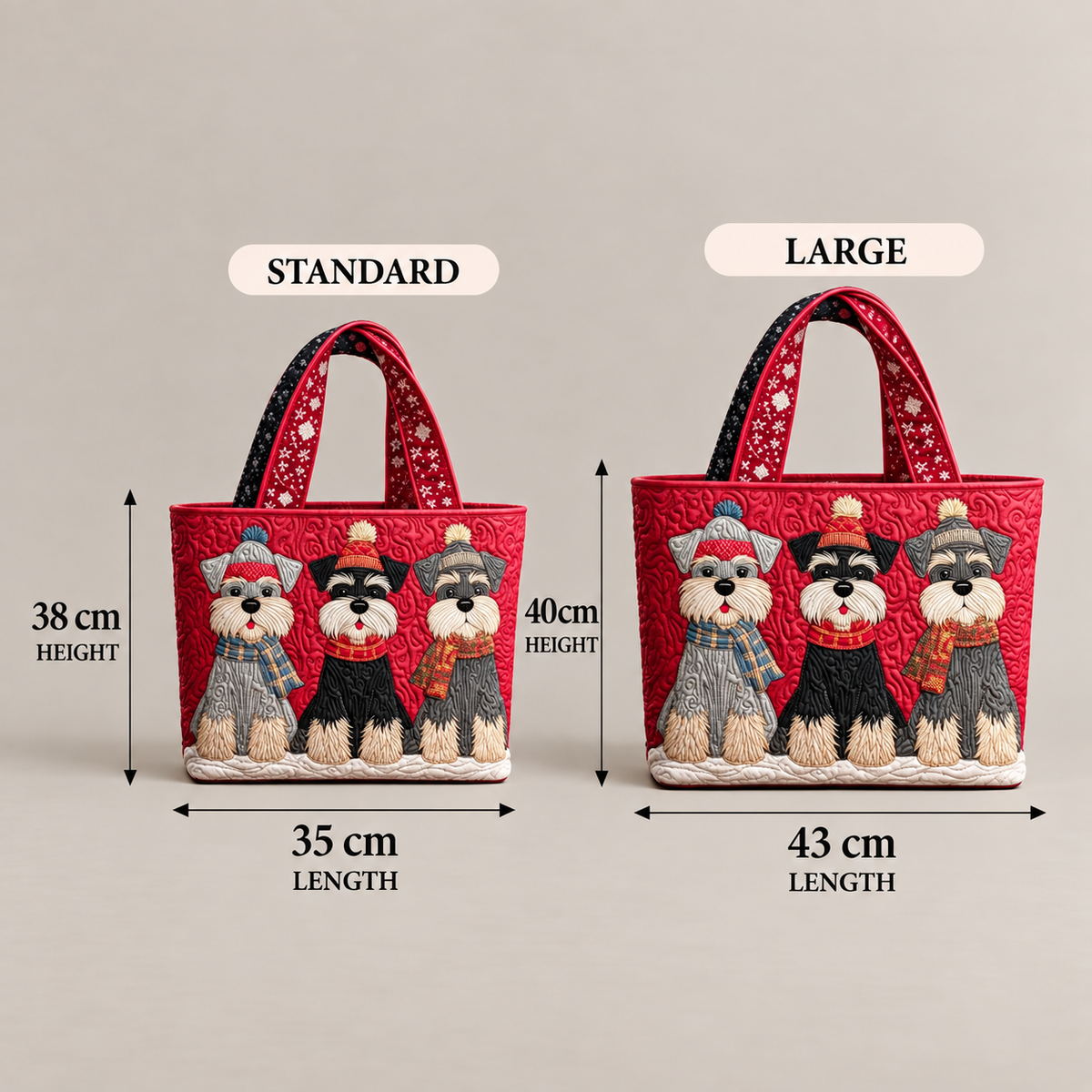 Handcrafted Bag | Three Puppies