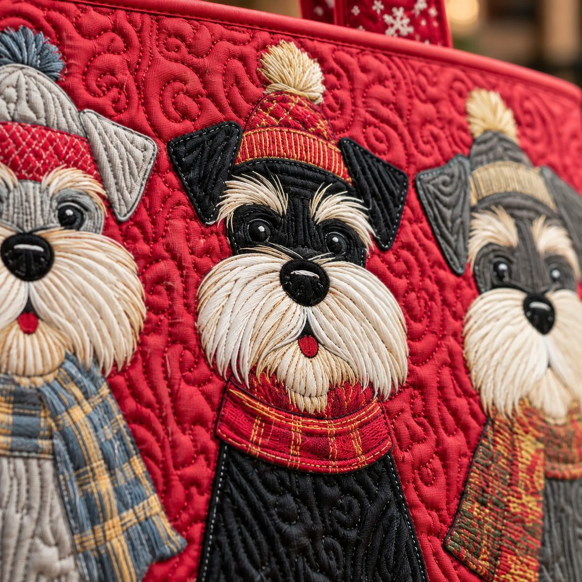 Handcrafted Bag | Three Puppies