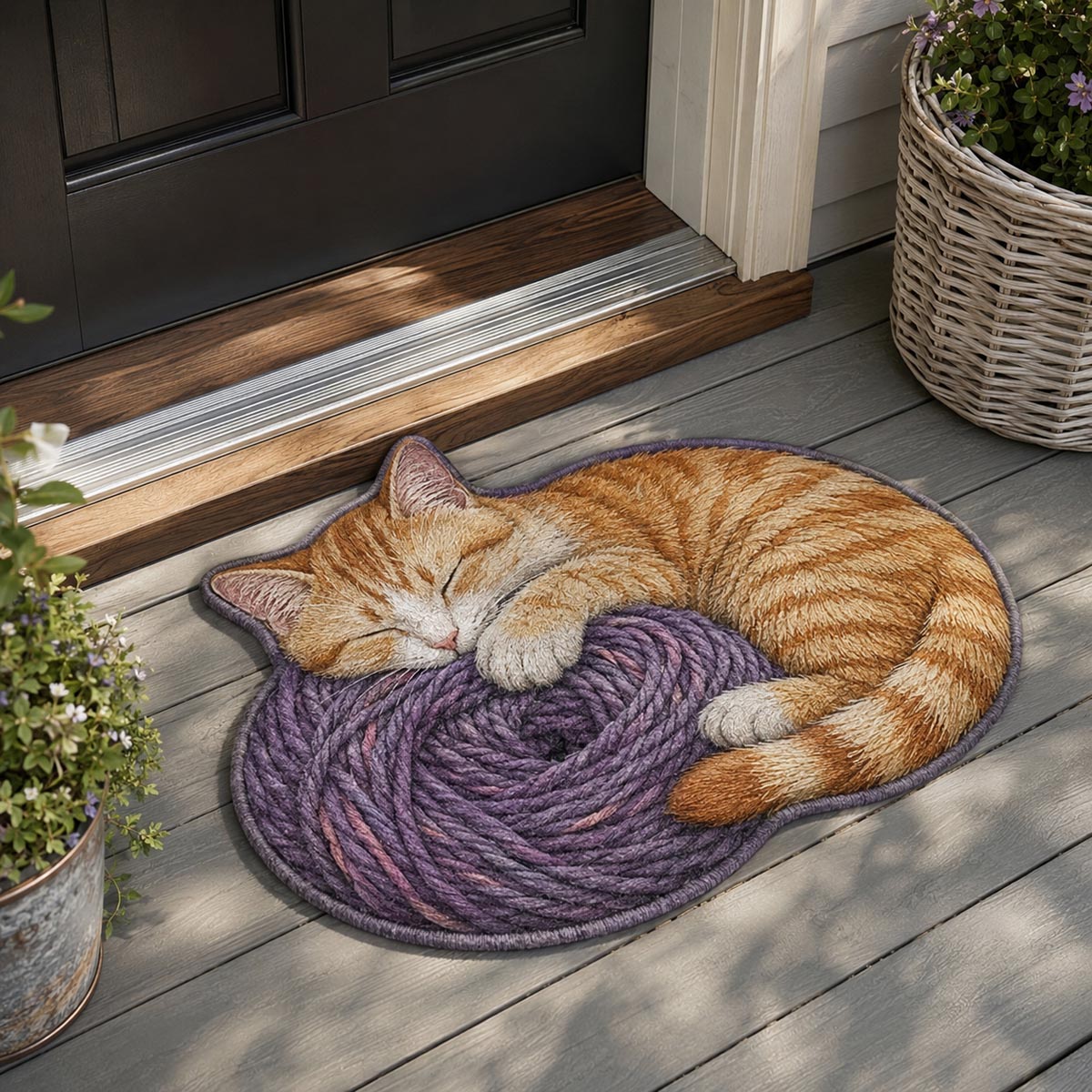Personalized Cat-Shaped Doormat NCU0QN100