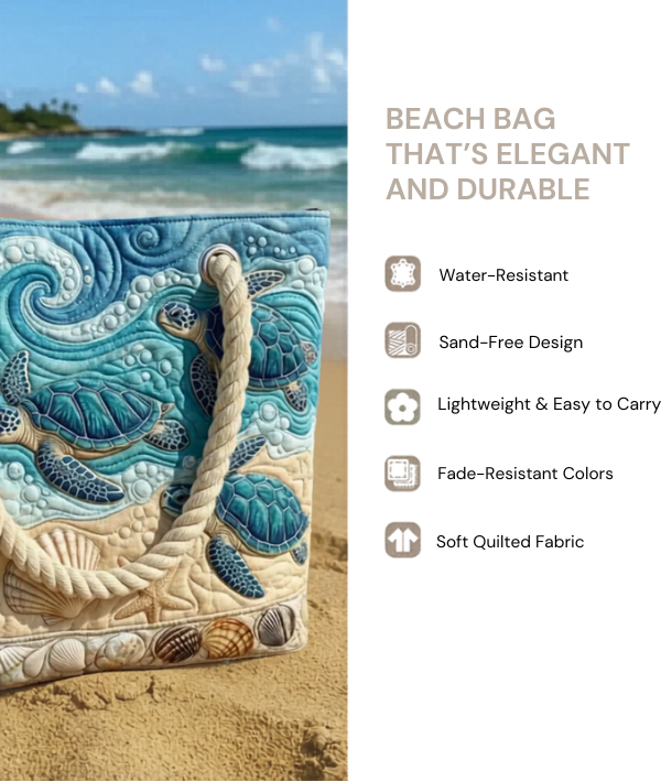 Handcrafted Beach Bag | Tropical Turtle