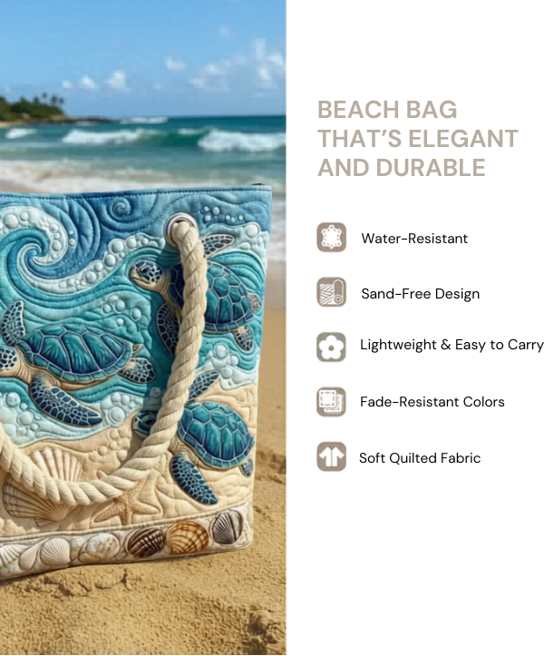Handcrafted Beach Bag | Turtle Tranquil