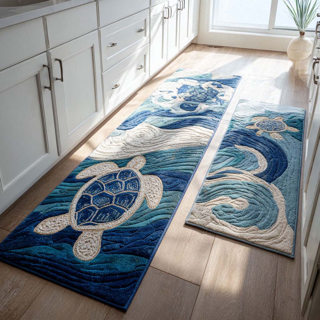 Aqua Serenity Kitchen Area Rug - Model NCU0PT10163