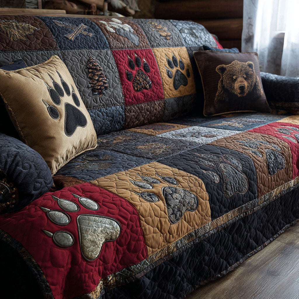 Backwoods Paw Quilted Sofa Protector