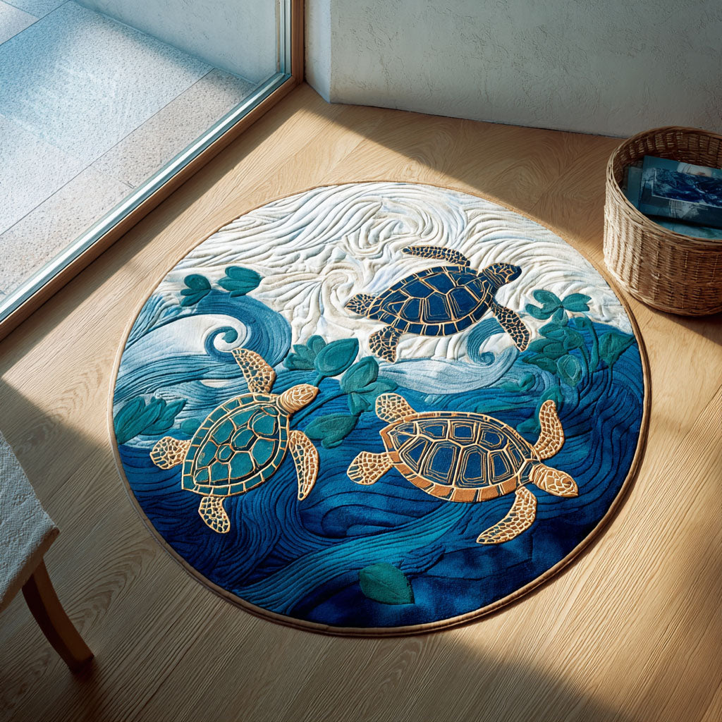 Round Blue Lagoon Carpet - Model NCU0PT9868