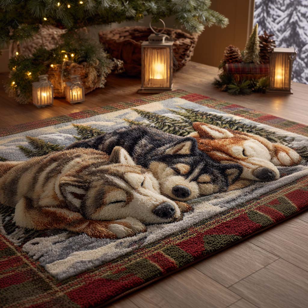 Cozy Husky Dreams Area Rug - Model NCU0NXD854