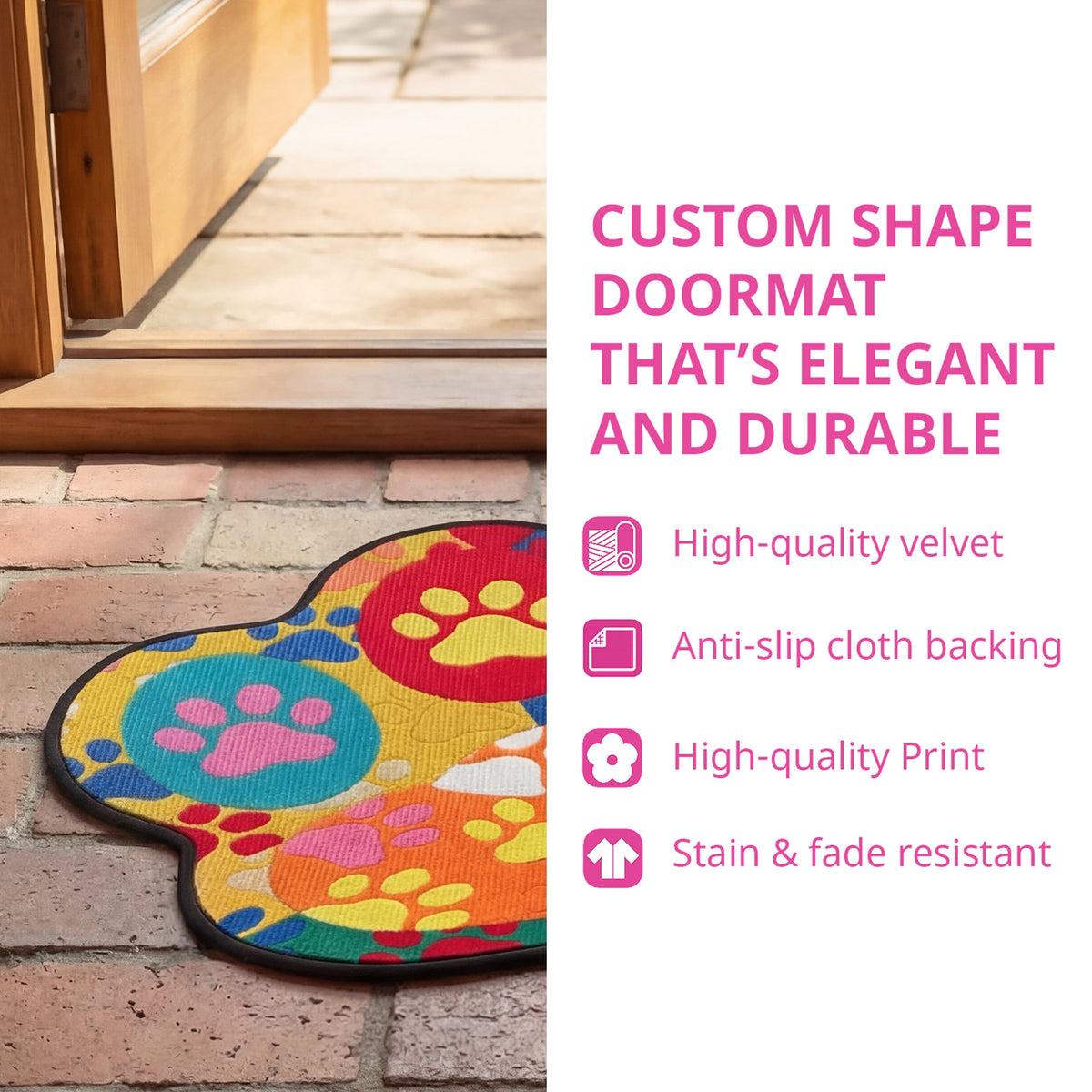 Personalized Cat-Shaped Doormat NCU0QN090