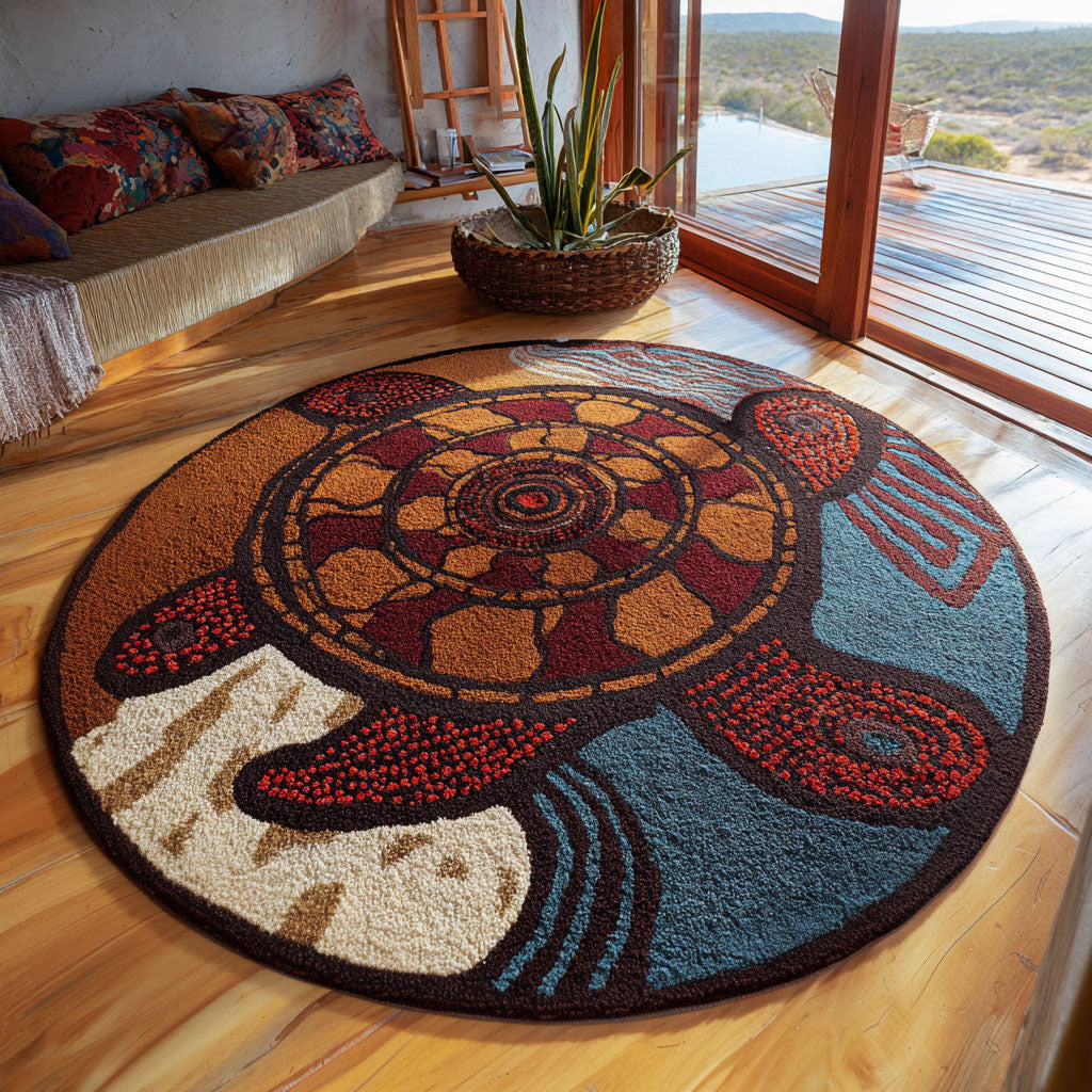 Earthborn Flow Round Area Rug - Model NCU0PT9871