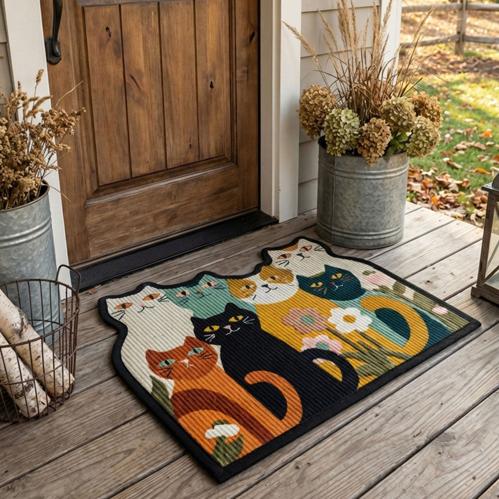 Custom Shaped Farmhouse Cat Doormat - NCU0PTT3045