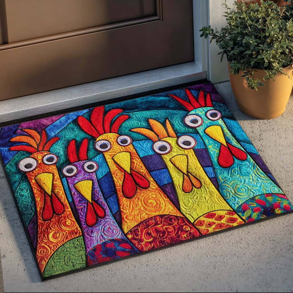 Whimsical Feathered Doormat - NCU0PT9517