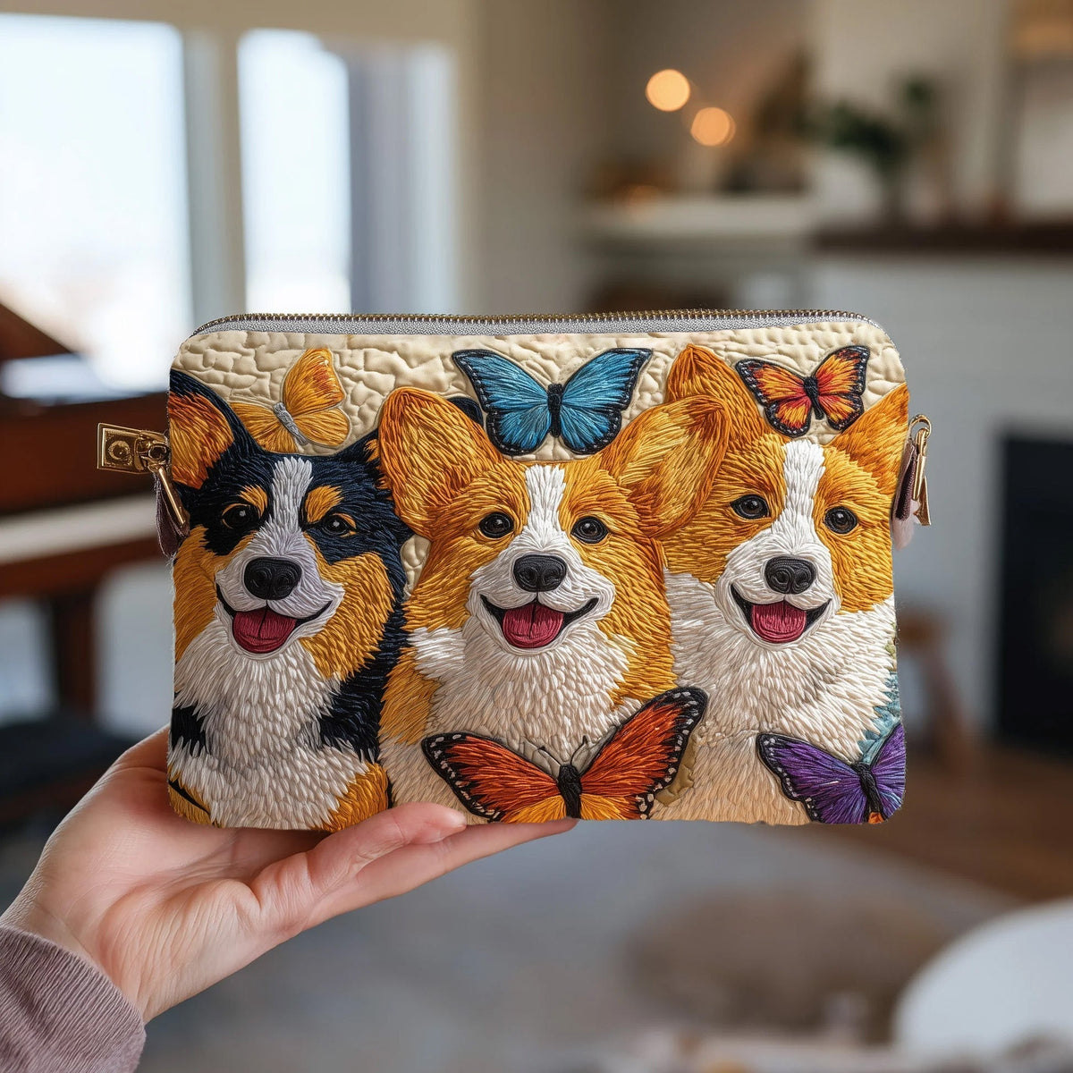 Adorable Corgi Quilted Purse GFTOHD10115
