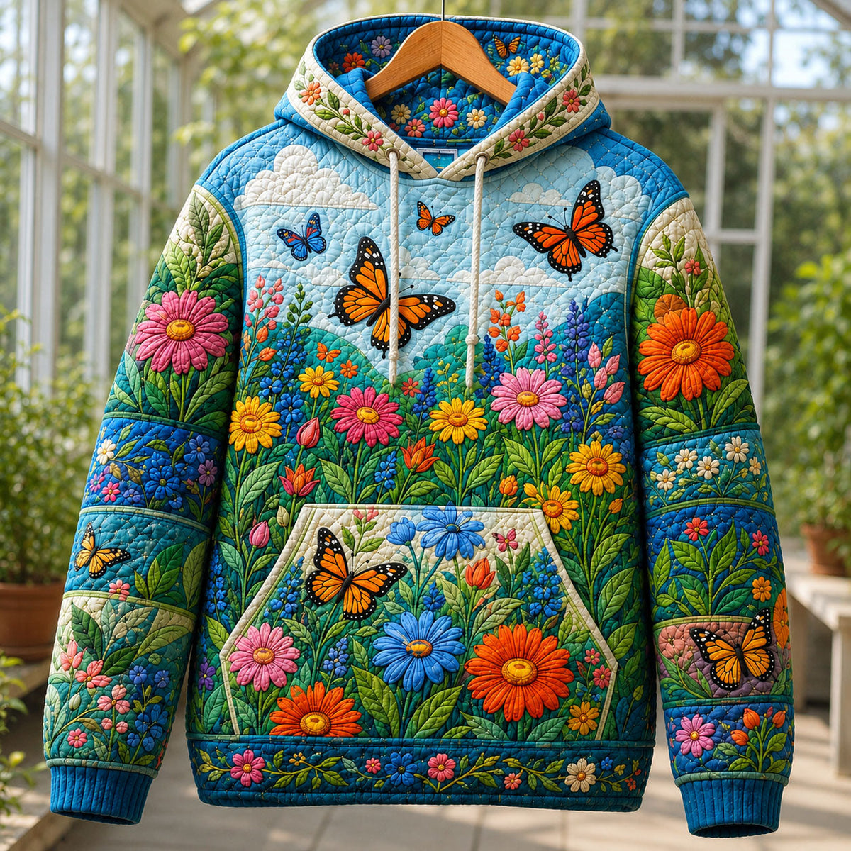 Butterfly Flower Garden Hoodie