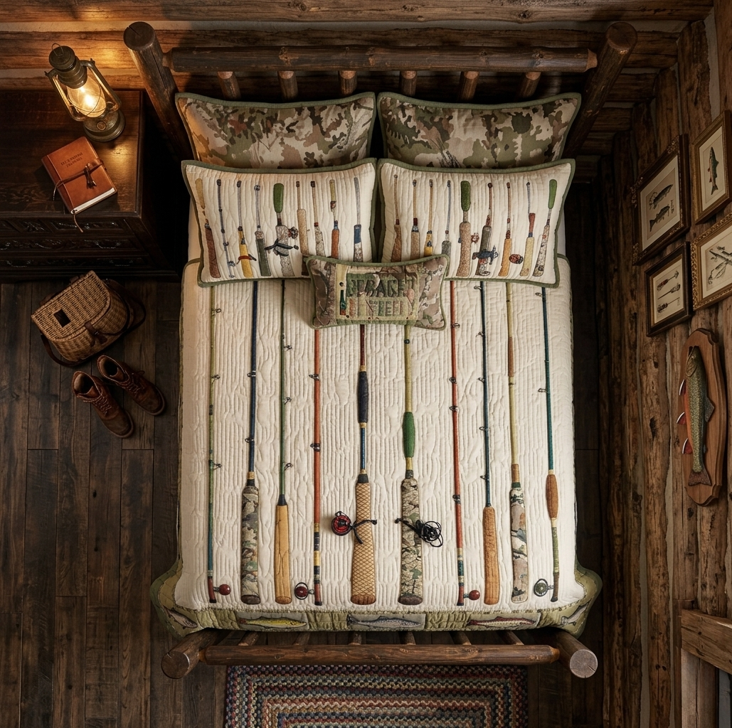 Vintage Tackle | 3-Piece Handcrafted Bedding Set