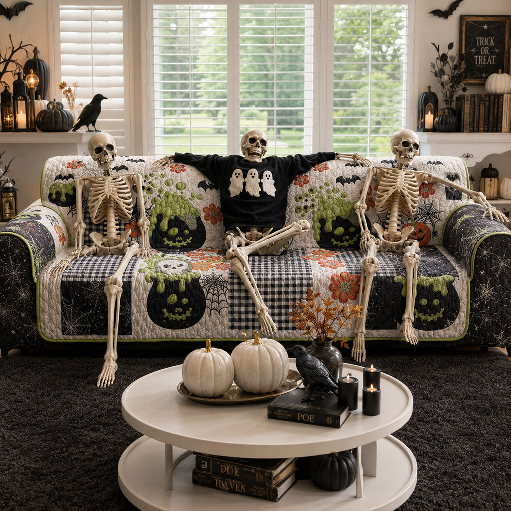 Hauntingly Beautiful Quilted Sofa Cover