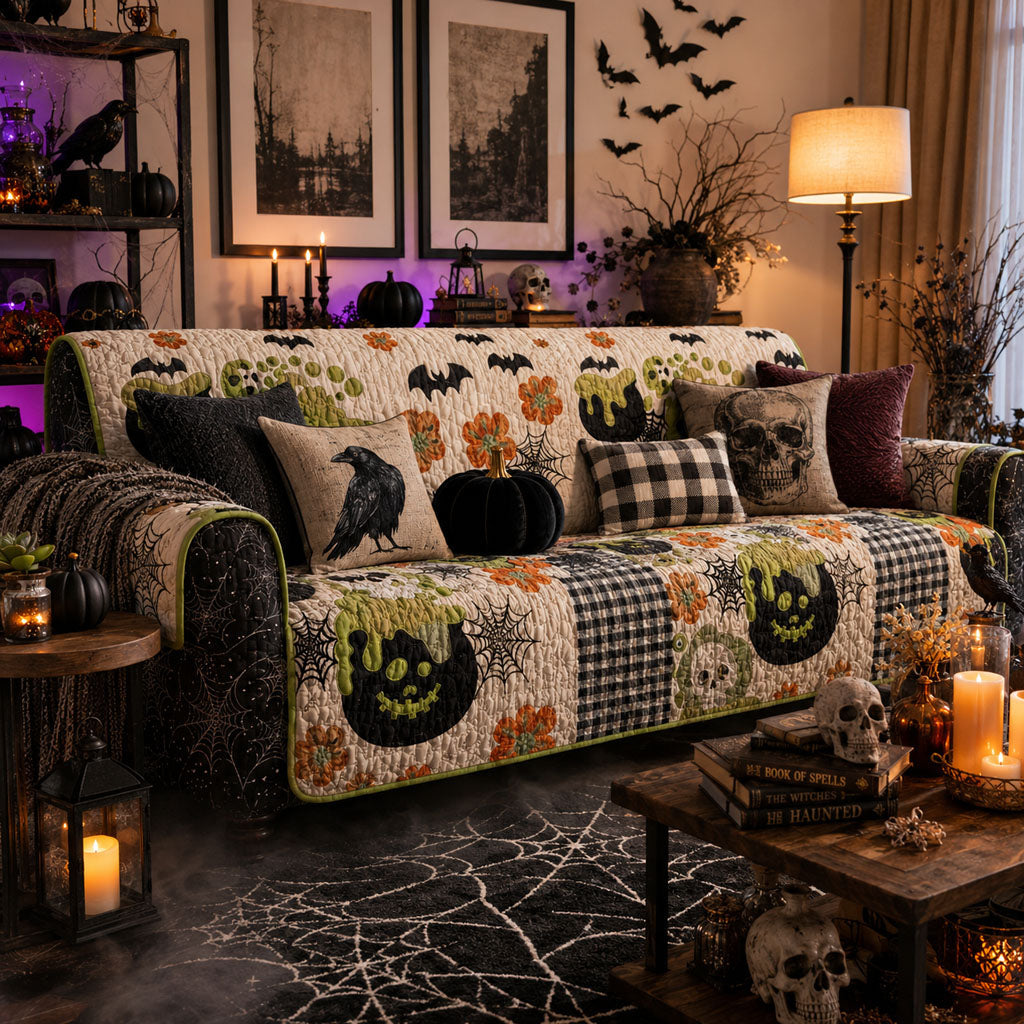Hauntingly Beautiful Quilted Sofa Cover