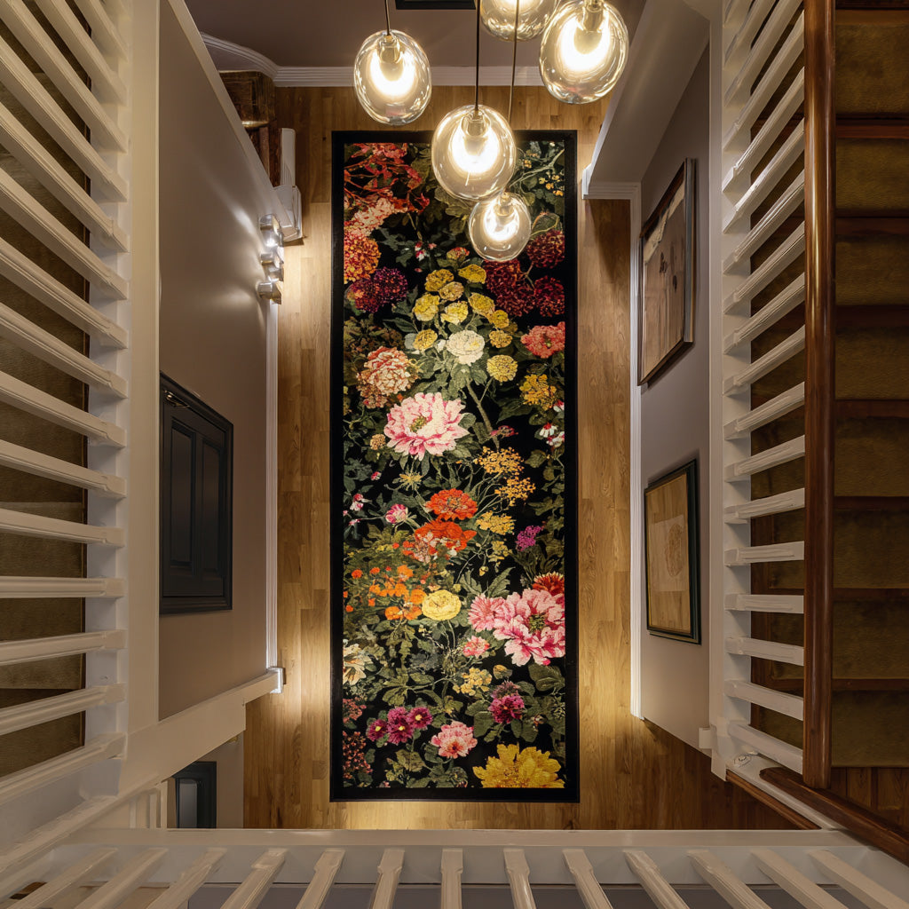 Elegant Gilded Garden Walk Runner Rug - Model NCU0LDH588
