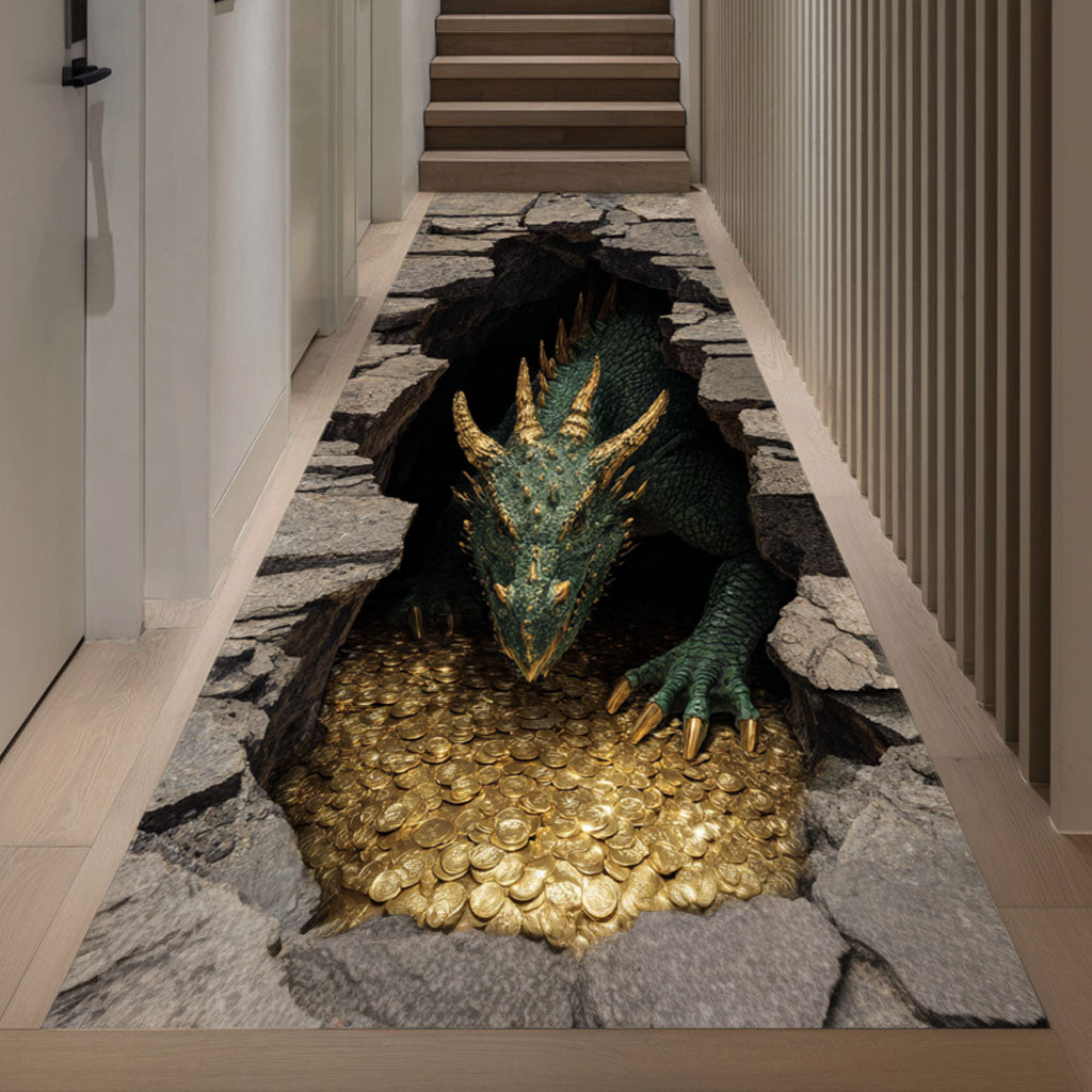 Golden Hoard Dragon Runner Rug NCU0TV931