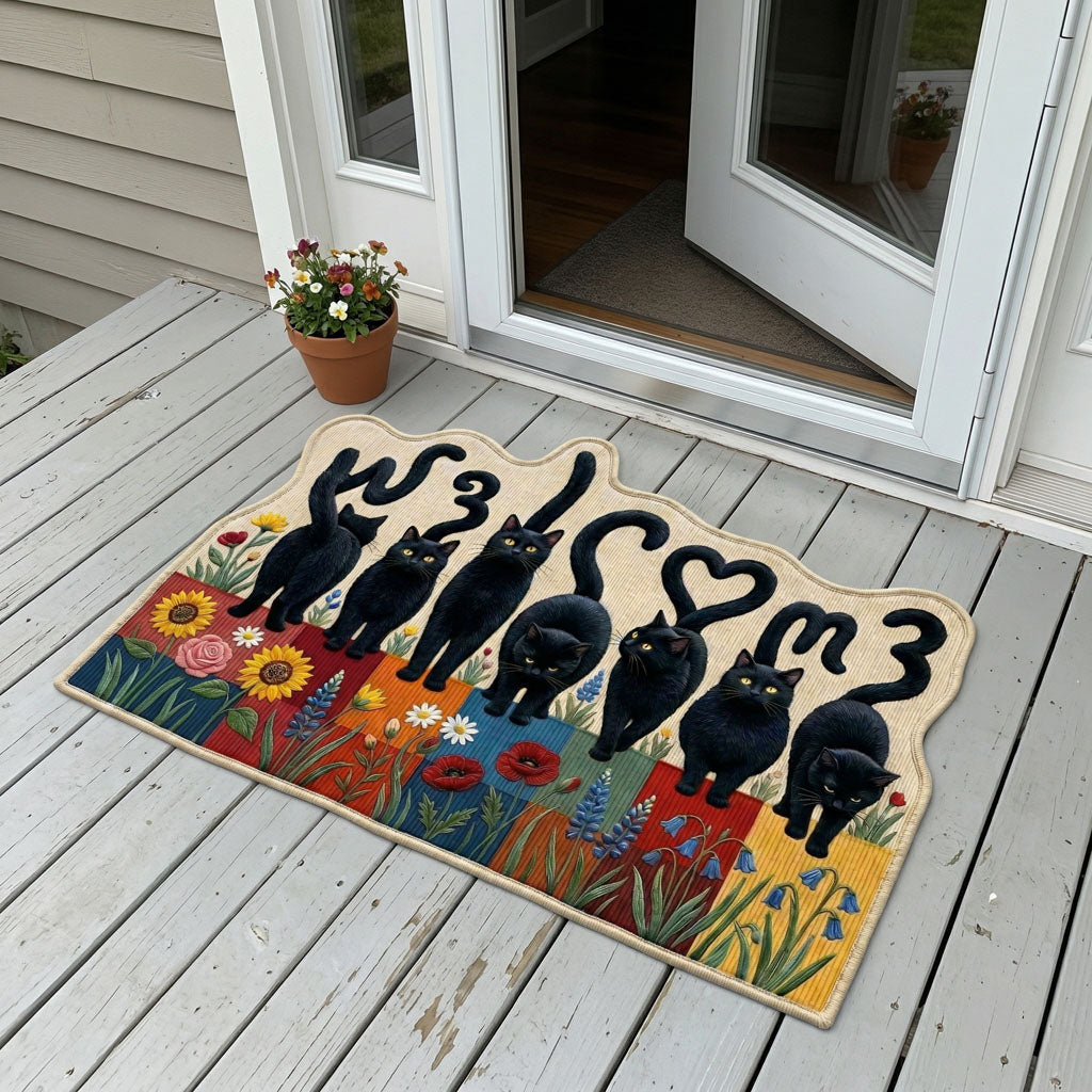 Personalized Cat-Shaped Doormat NCU0QN090