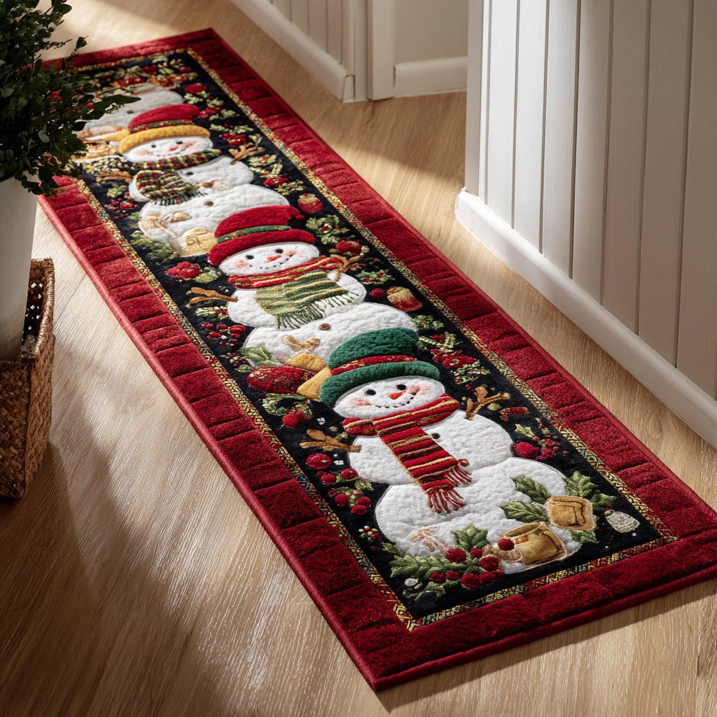 Festive Snowman Runner Rug - NCU0HH1078