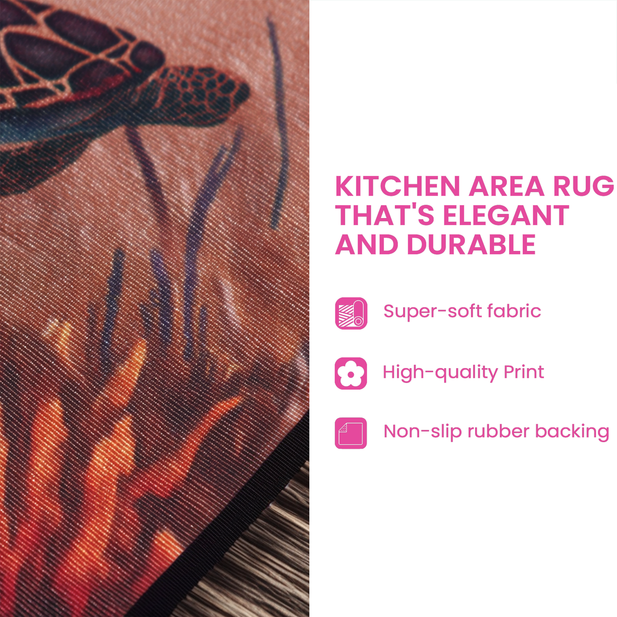 NCU0NT10922 Red and Green Kitchen Area Rug
