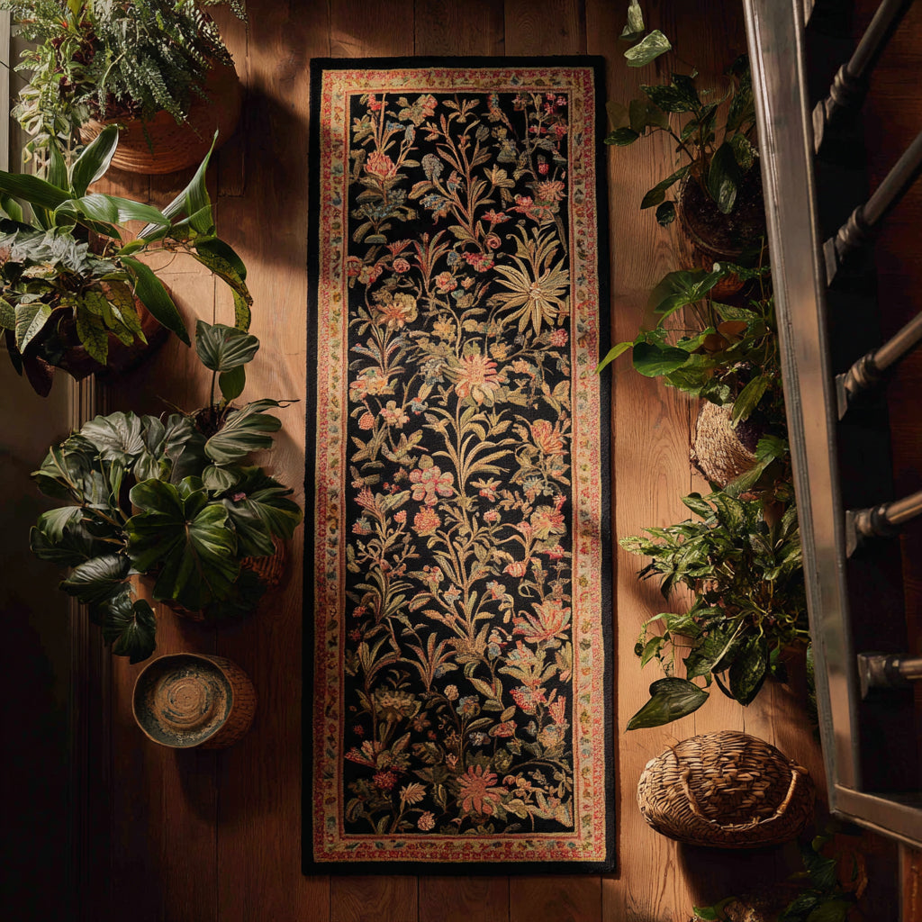 Midnight Botanica Runner Rug - NCU0LDH585