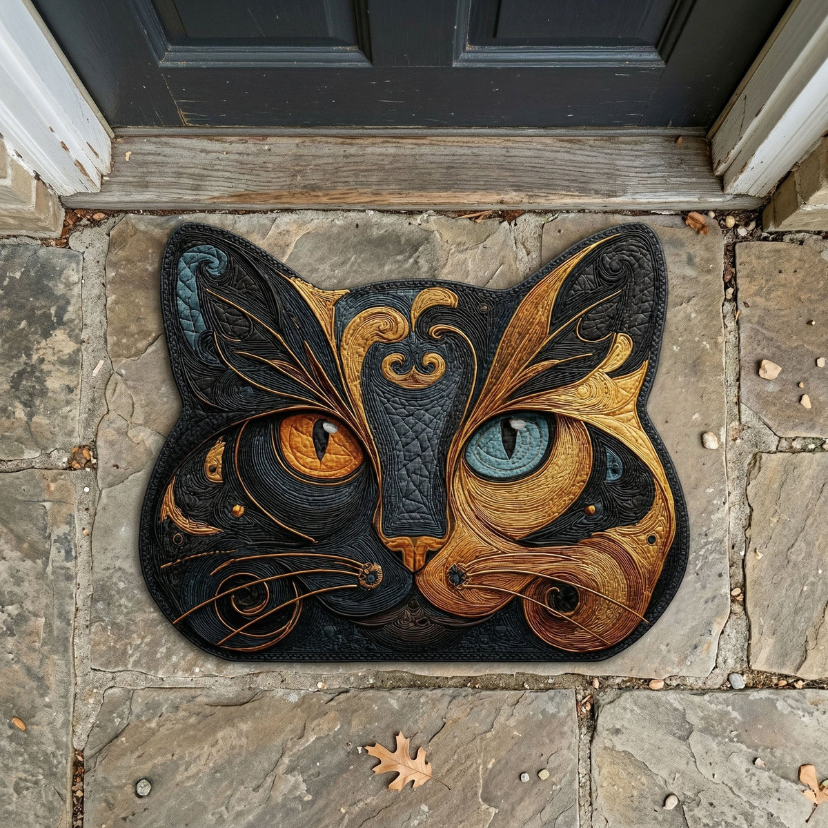 Custom Mystic Cat Shaped Doormat - NCU0NNT3090
