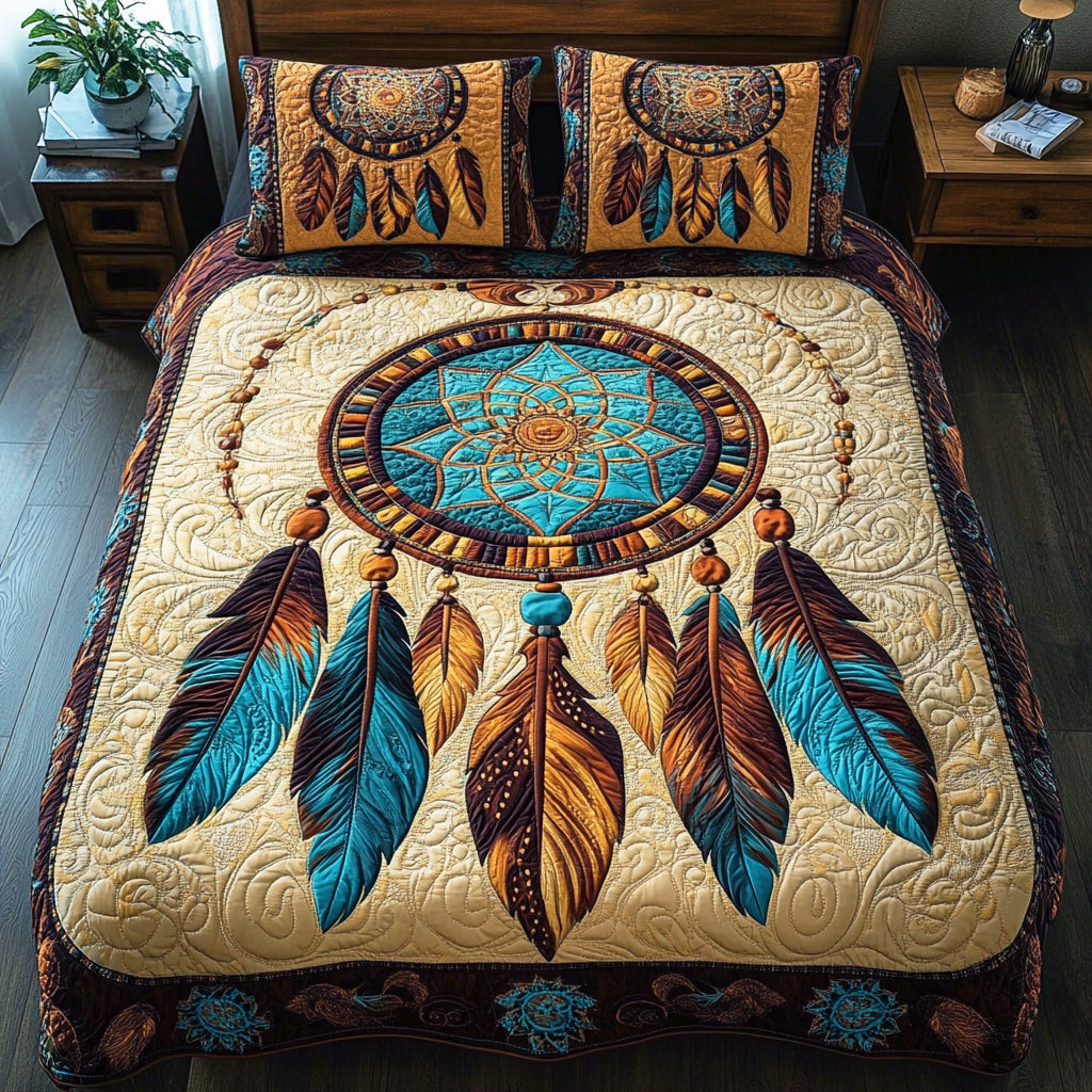 Mystic Dreamcatcher | 3-Piece Handcrafted Bedding Set