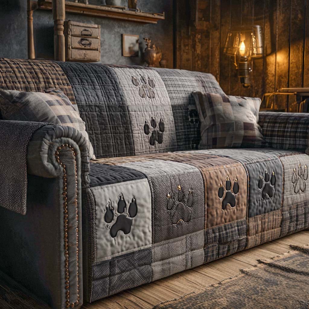 Nightfall Paws Quilted Sofa Protector