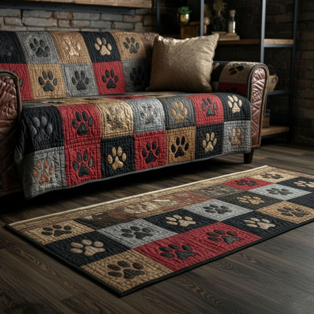 Rustic Paw Print Runner Rug - NCU0PTT2622