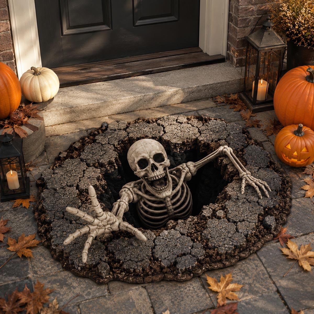 Custom Skeleton Breakout Shaped Doormat - NCU0DV2306