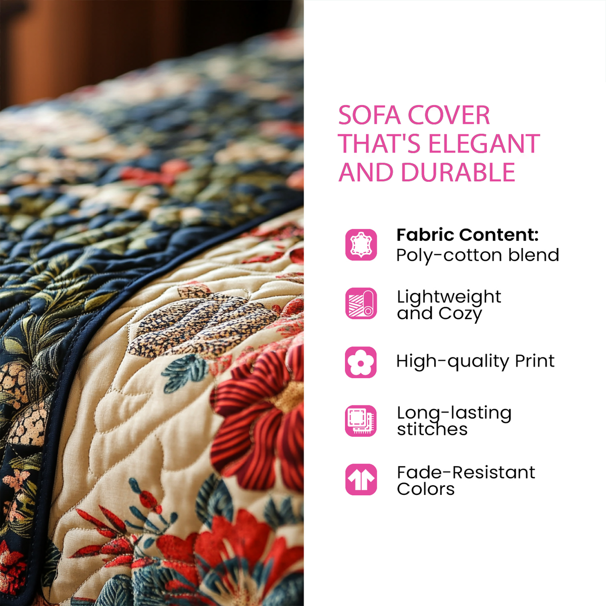 Seasons of Life Quilted Sofa Protector