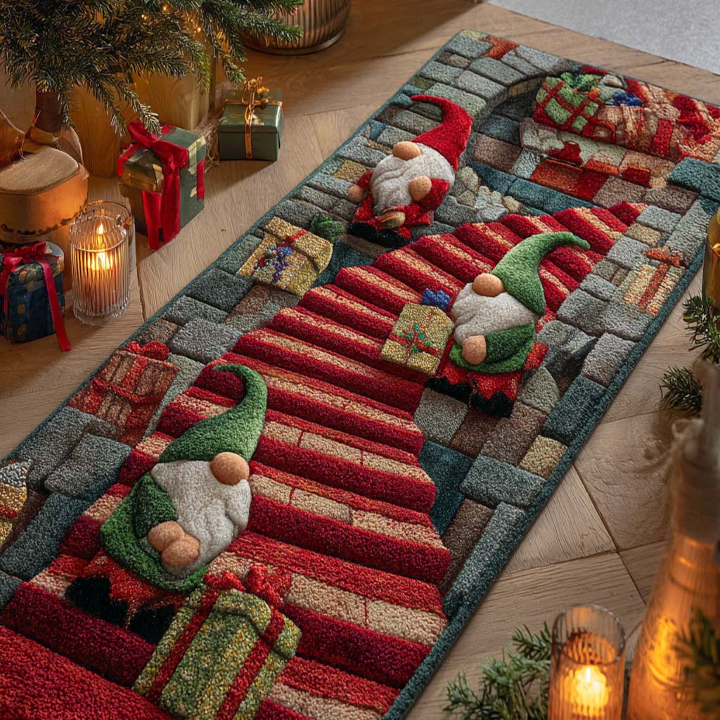 Striped Holiday Lane Runner Rug - NCU0XD1544