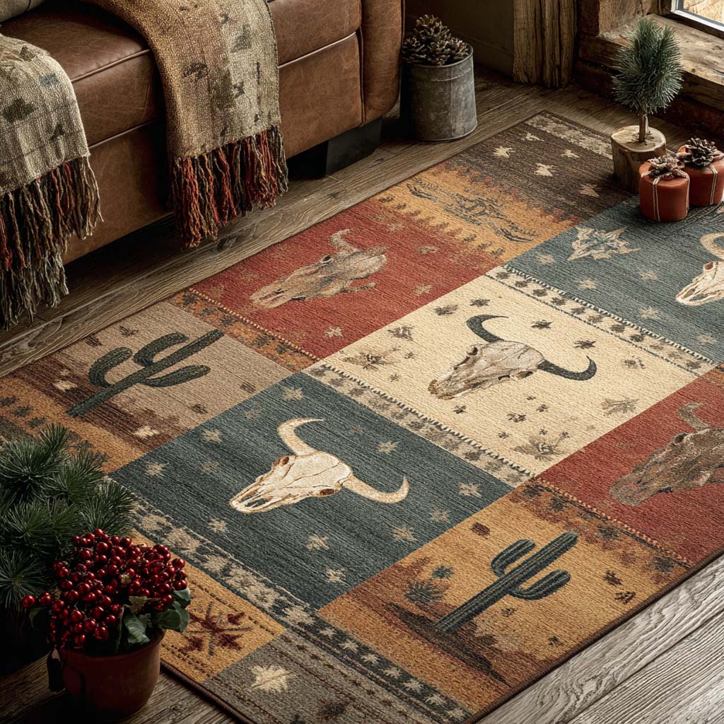 Classic Rodeo Plains Area Rug - Model NCU0NXD1212
