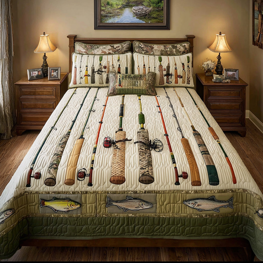 Vintage Tackle | 3-Piece Handcrafted Bedding Set