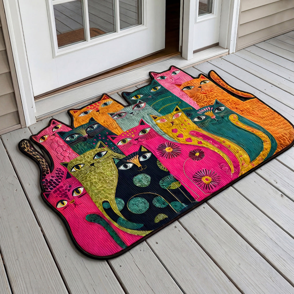 Personalized Cat-Shaped Doormat NCU0QN090