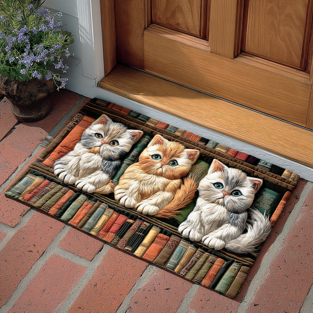 Cozy Cat Doormat for Book Lovers - NCU0NTD848